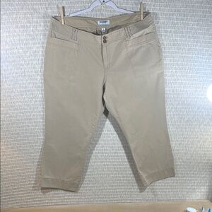 Old Navy Khaki Button-Front Trousers